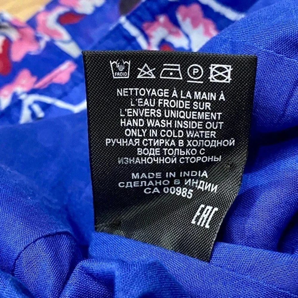Isabel Marant Etoile Saureena Mini Skirt Electric Blue Ditsy Floral French Boho